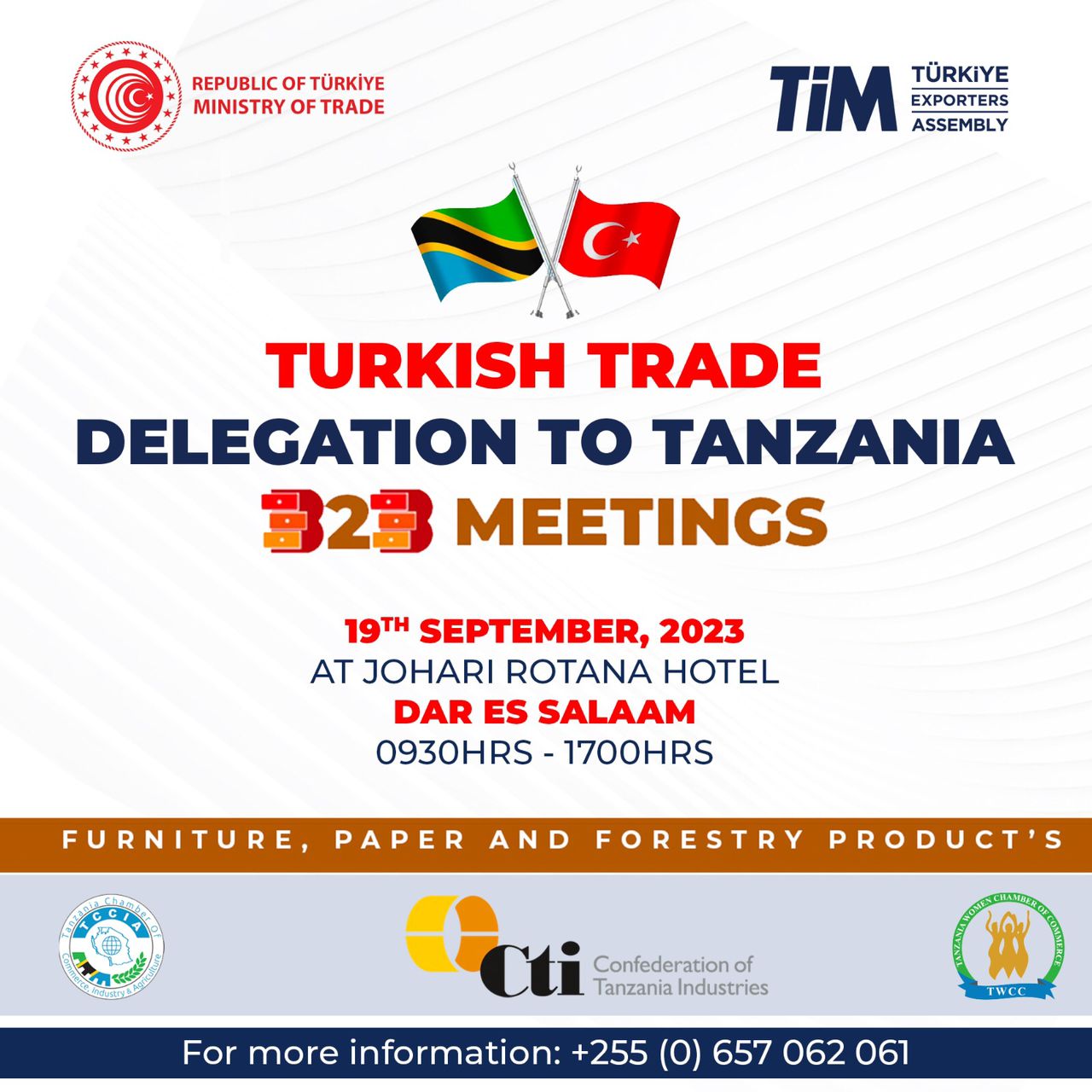 TURKISH TRADE DELEGATION TO TANZANIA B2B MEETINGS